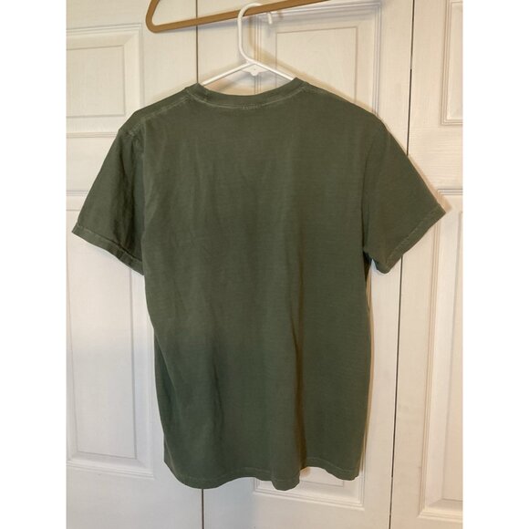 Comfort Colors Green Camping Bear Mountains Hiking Tee Cotton Shirt Medium New - Picture 2 of 2